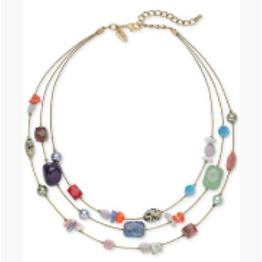 Style & Co. Layered Stone Statement Necklace, 20" + 3" Extender